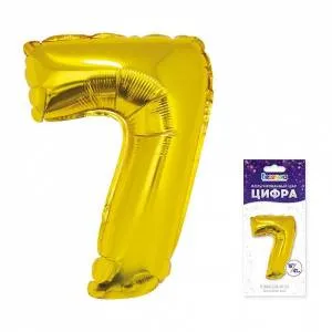 Цифра "7" Золото 16"/ Китай 1206-0916