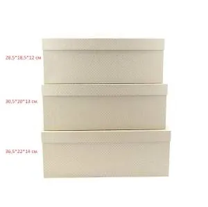 Коробка 36,5*22*14 см Серебр горох крафт /78650