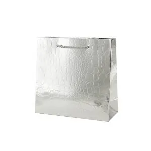 Пакет подар Серебряное тиснение фольгой 26*32*12 19424-А