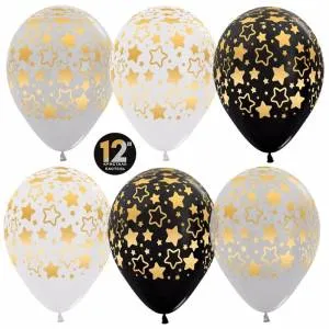 Звезды контур, ассорти пастель 12" (50 шт)     