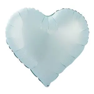 18" Сердце сатин Pastel Blue new (Grabo) / 1204-1770