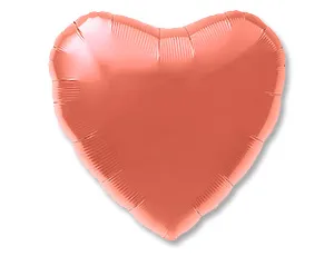 18" Сердце металик коралл (Россия) 1204-0864