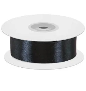 Лента атлас черный 38 мм*22,85м/038039