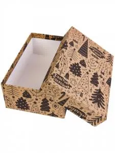 Коробка-Крафт Елочки 19*12*7,5мм/Кор-2123