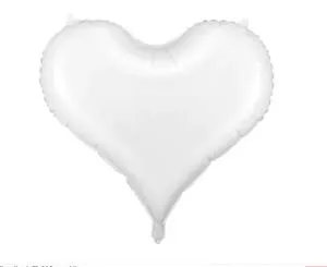 Сердце белое 75*64,5 см  (PartyDeco) Китай