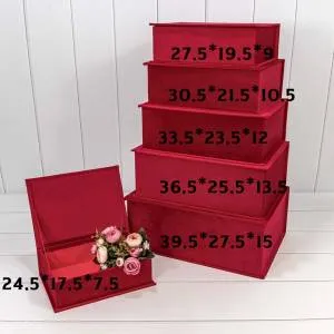 Коробка 30,5*21,5*10,5 см "Бархат" книжка красная