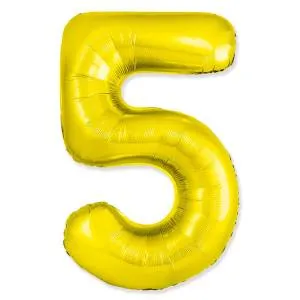 Цифра "5" - SLIM золото / Flexmetal