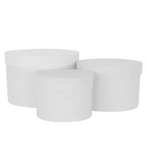 Коробка цилиндр 20*10 см. Белый/ FUT0097