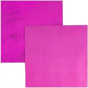 Салфетка фольг Ярко-розовая 33см 6шт 1502-4865