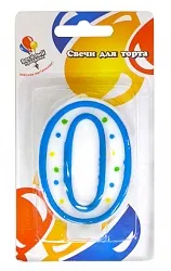 Свеча для торта Цифра классика "0"