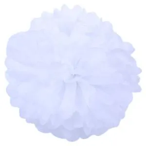 Помпон из бумаги 35 см. (белый) 