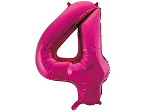 Цифра "4" - фуксия 40"/ Китай