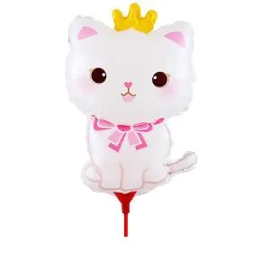 МИНИ Котик белый, корона (Китай)/1206-1543