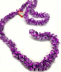 Мишура "Петельки" фиолетовая 2 м.*6 см. (Китай) 183008