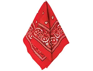 Бандана с рис красная 50*50см/1501-2291