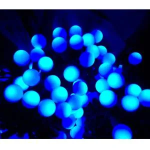 Гирлянда "Шарики 2,5см" СИНЕ-БЕЛАЯ 10м. /183255