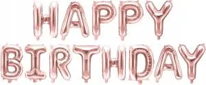 Набор шаров-букв мини Happy Birthday розовое золото 16"/ 17371