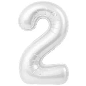 Цифра 2 - 40" Slim Белый блеск (Россия) / 1207-6589
