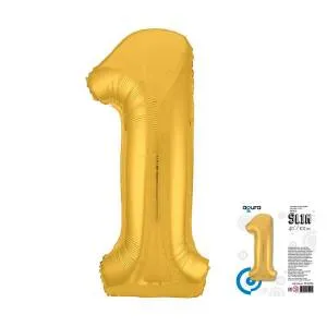 Цифра 1 - 40" Slim Золото (Россия) / 754450/ 1207-3812