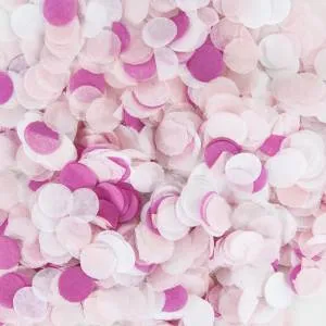 Конфетти тишью Круг, Розовый Микс 1 см 50 гр./6015238