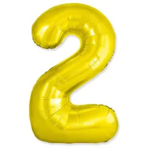 Цифра "2" - SLIM золото / Flexmetal