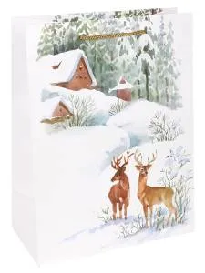 Пакет подарочный ППК-7424 26,4*32,7*13,6 см с мат. ламинацией 