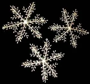 Елочное украшение "Снежинки 3D" d=15/22/32 см. (Ч08957)