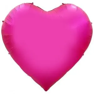 63" Сердце фуксия сатин (Китай) / 1204-1637