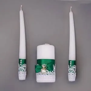 Свеча "Домашний очаг" Изумруд / М00810