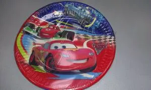 Тарелки "Тачки" 20 см.10 шт.