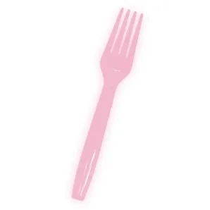 Вилки пластиковые "Делюкс" Розовые/12 шт (Колумбия)
