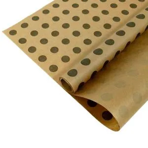 Крафт-бумага Серый горох (серый на коричневом) 72 см*10 м. / 22749