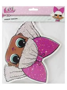 Набор полумасок Куклы ЛОЛ / 6 шт.