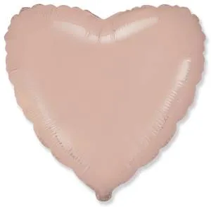 Сердце пудровый макарунс 18" / Flexmetal 201500PLN/1204-1332