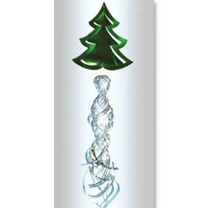 Елка со спиралью зел/сер, 65 см.