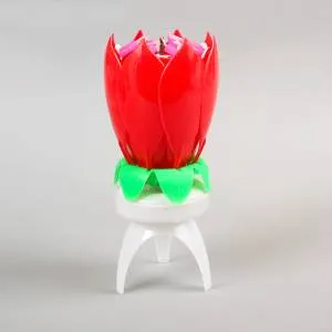 Свеча-цветок крутящийся 14,5см 2919690