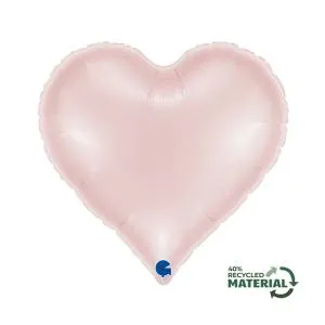 18" Сердце сатин Pastel Pink new (Grabo) / 1204-1771
