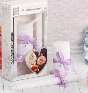 Набор свечей сиреневый "Домашний очаг"