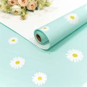 Пленка матовая "Ромашки" голубая 0,58*10м./ 001386/5