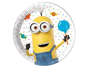 Тарелки Миньоны шарики 20 см 8шт