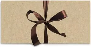 Конверт "Атласная лента" крафт /К119