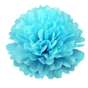Помпон из бумаги 45 см (небесно-голубой)