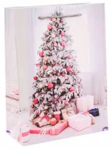 Пакет подарочный ПКП-2529 18*24*8,5 см с мат.ламинацией и глиттером