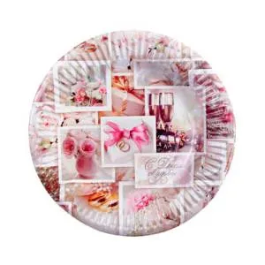 Тарелка бум. "С Днем Свадьбы" 18 см.1030689