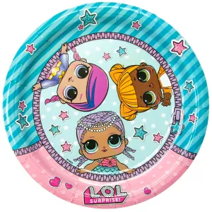 Тарелка  "Кукла ЛОЛ"  18 см. 6 шт.