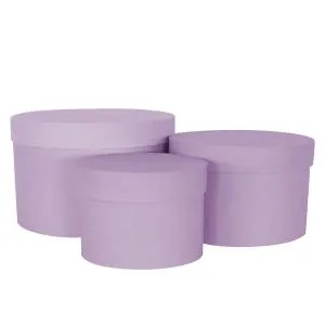 Коробка цилиндр 18*9 см. Сиреневый/ FUT0097S
