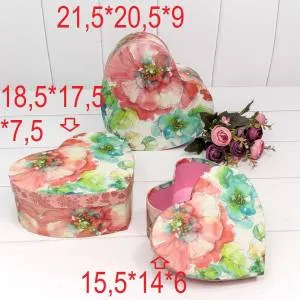 Коробка Цветы 21,5*20,5*9