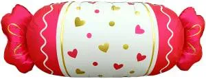 34" Конфета "Сердечки" красный сатин / Китай 27273