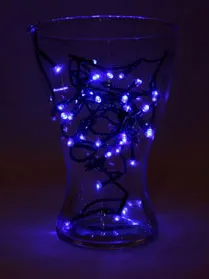 Гирлянда метражная 9 м. СИНЯЯ 100 ламп, темная нить