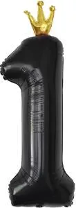 40" Цифра "1" Черный, Золотая корона / Китай 131171